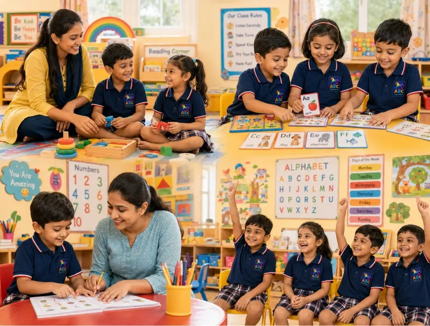 Warm and safe kindergarten classes center for kids